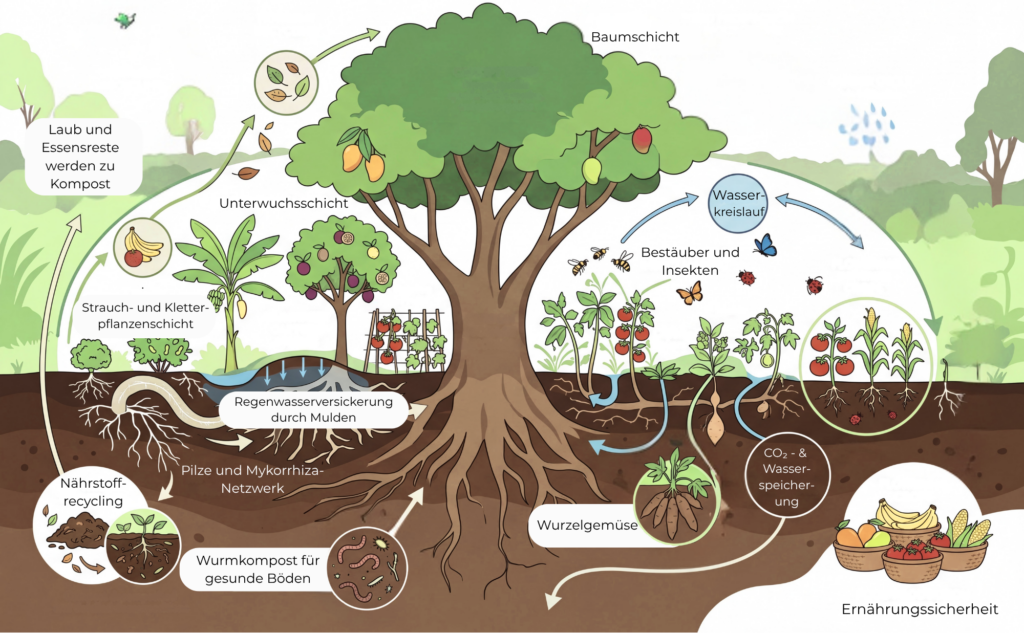Food Forest Infografik