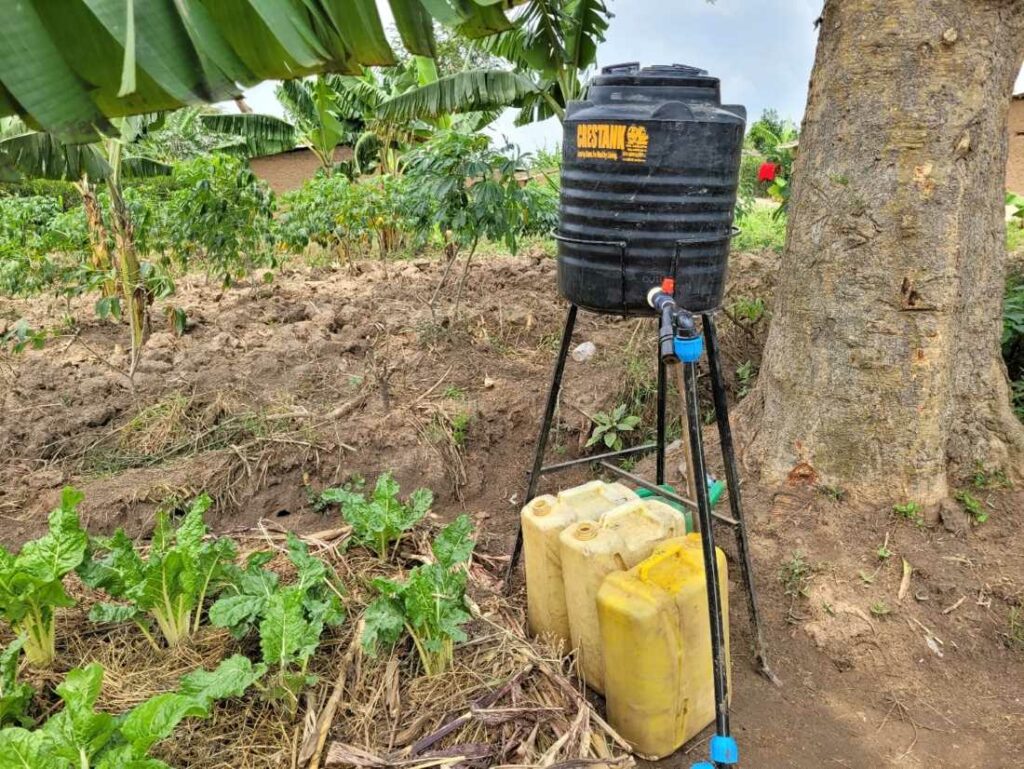 YICE’s mobile drip irrigation in a permaculture garden
