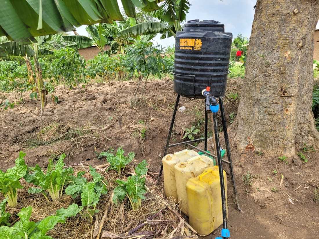 YICE’s mobile drip irrigation in a permaculture garden